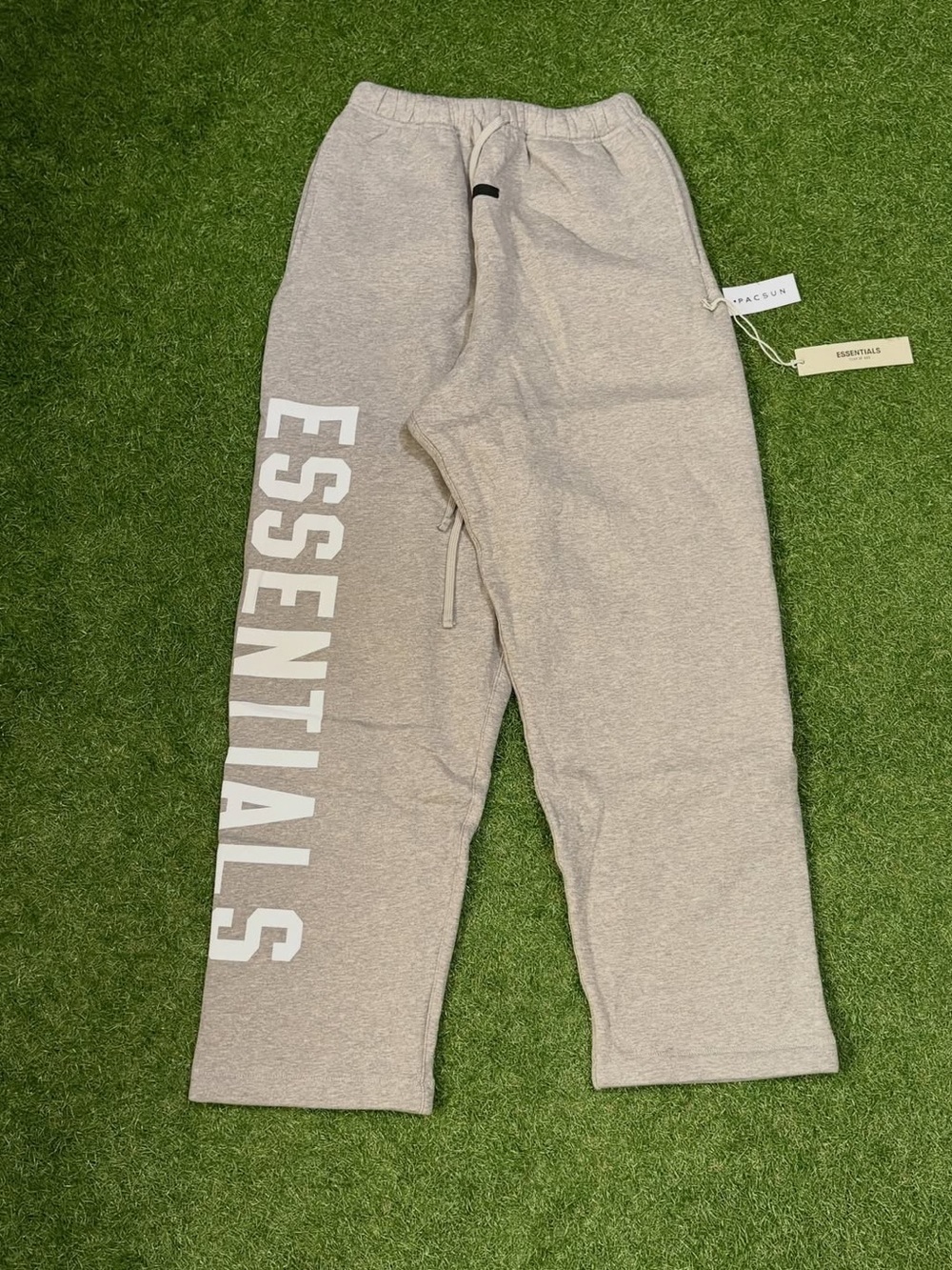 Essentials Fear Of God Grey Big Letter Uncuffed Pants
